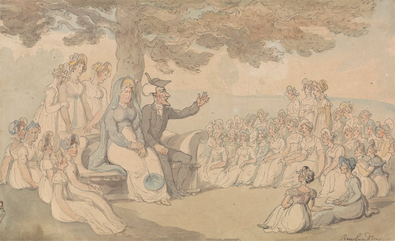 Il Dr. Syntax Visita una Scuola per Giovani Donne da Thomas Rowlandson