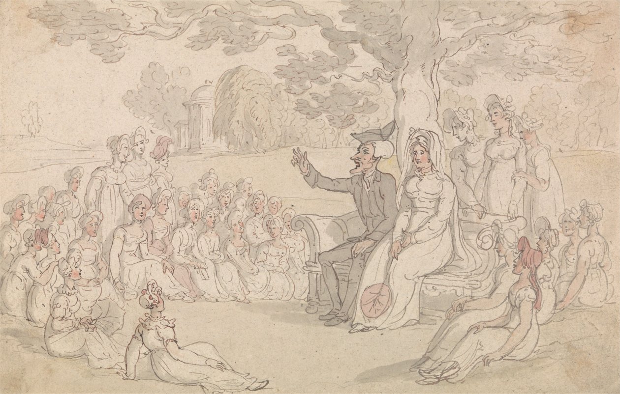 Il dottor Syntax visita un collegio per ragazze da Thomas Rowlandson