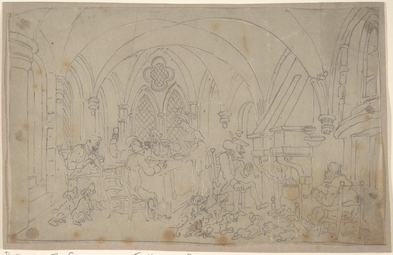 Il dottor Syntax e i cacciatori di volpi in pensione da Thomas Rowlandson