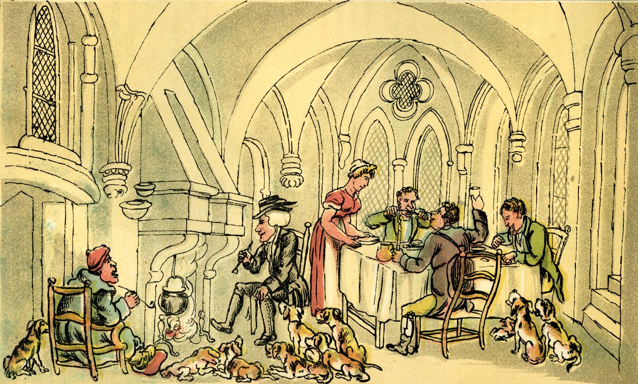 Dr Syntax e il cacciatore di volpi pensionato da Thomas Rowlandson