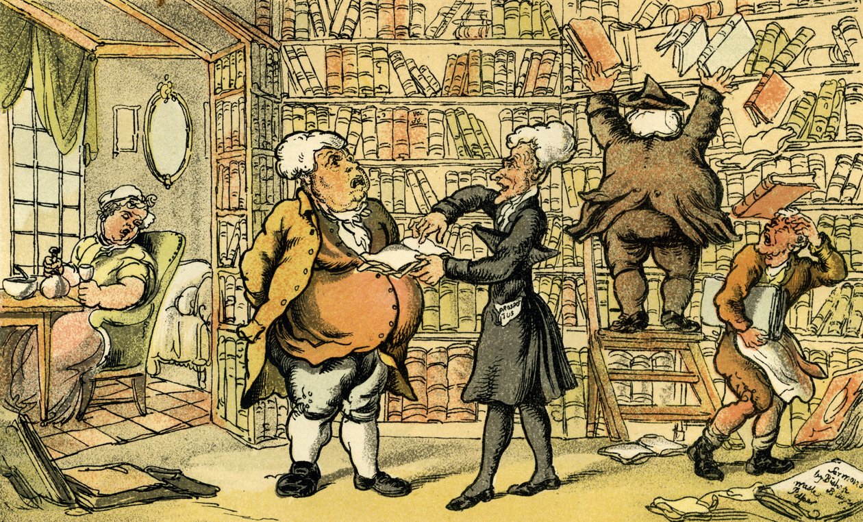 Dr Syntax e il libraio da Thomas Rowlandson
