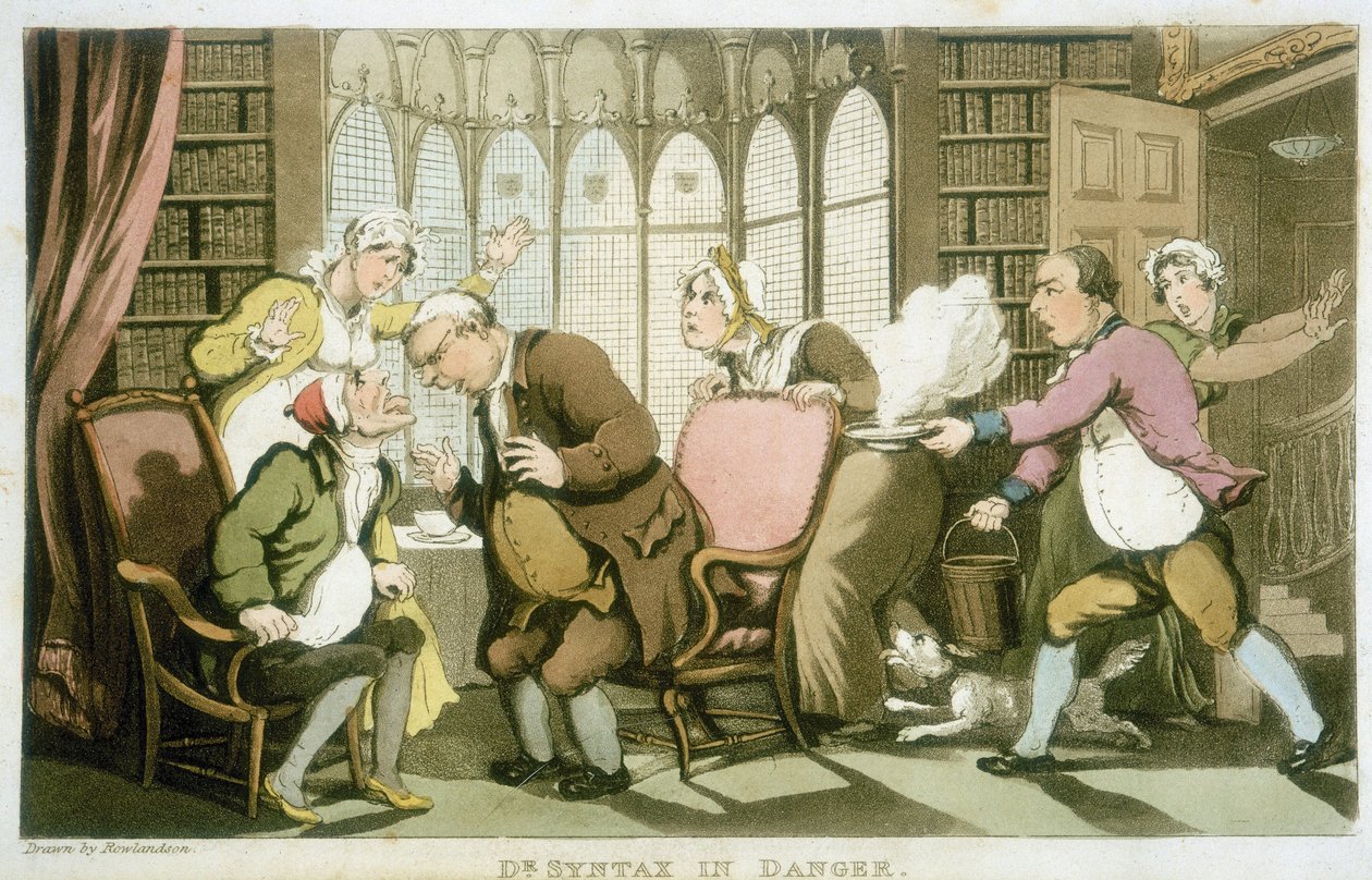 Dottor Syntax in pericolo da Thomas Rowlandson