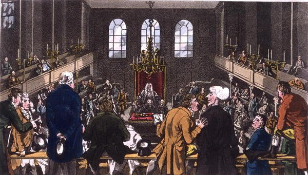 Dr Syntax alla Camera dei Comuni da Thomas Rowlandson