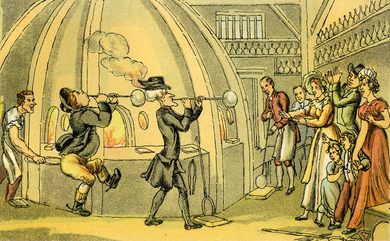 Dr Syntax nella vetreria da Thomas Rowlandson
