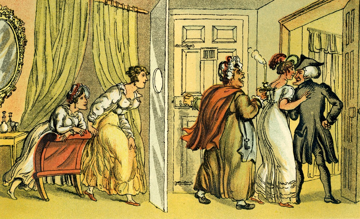 Il dottor Syntax nella casa sbagliata da Thomas Rowlandson