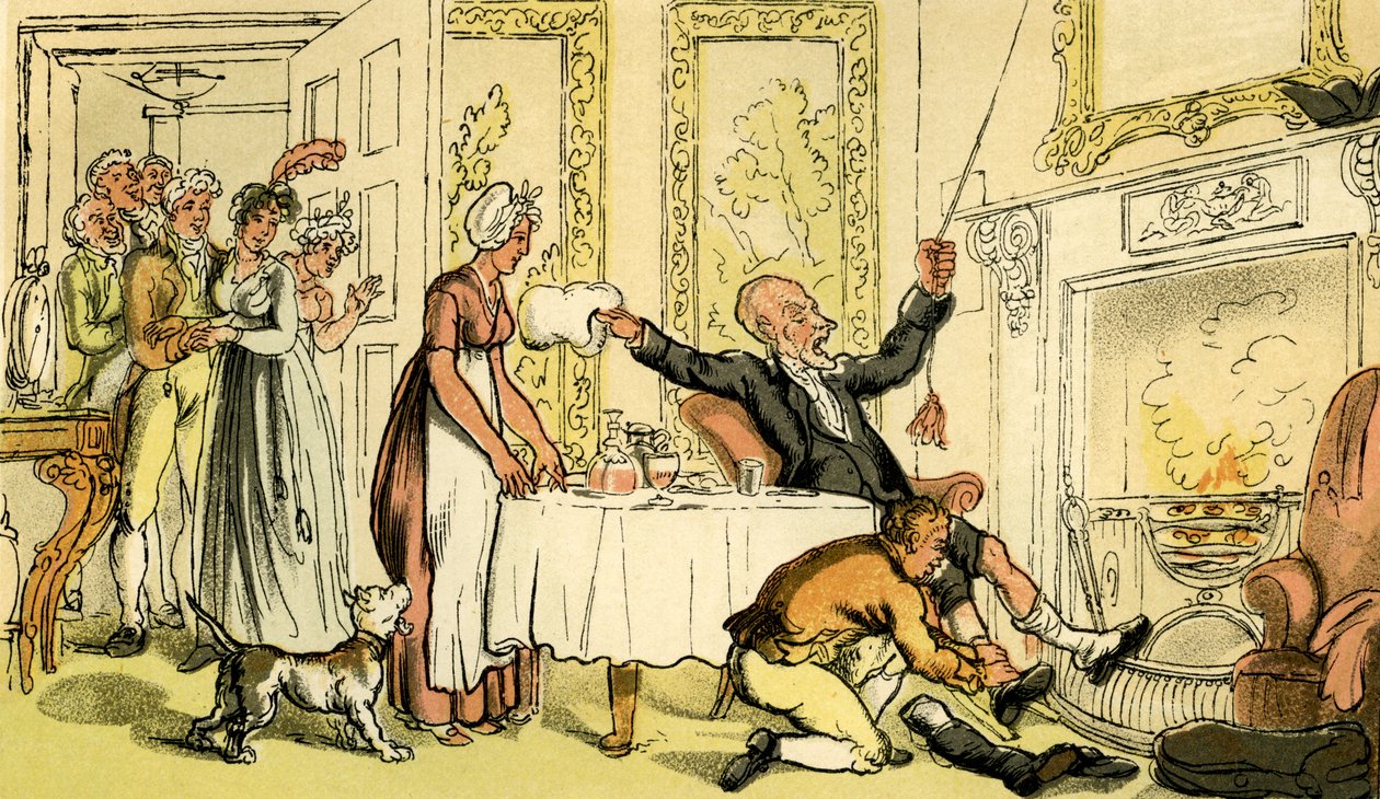 Il dottor Syntax scambia la casa di un gentiluomo per una locanda da Thomas Rowlandson