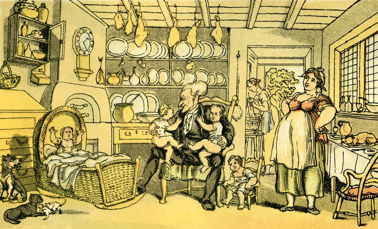 Dr Syntax diventato infermiere da Thomas Rowlandson