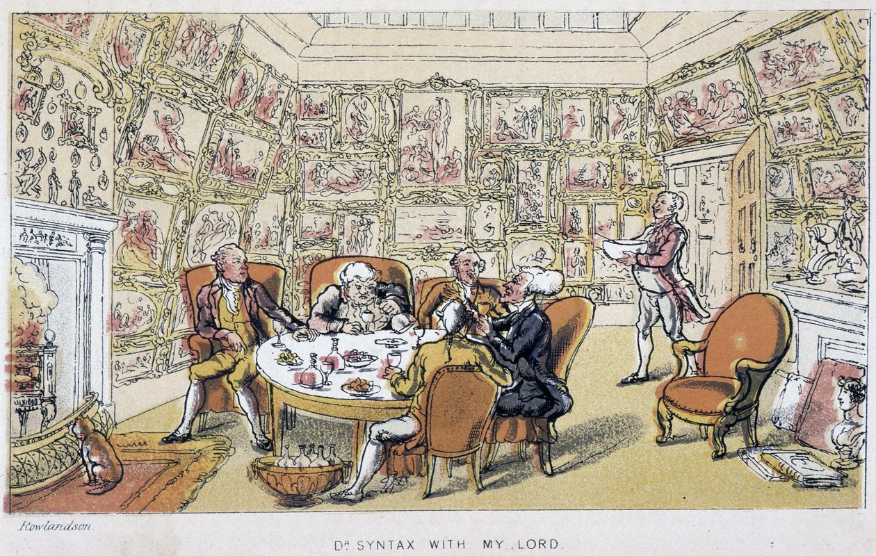 Dr Syntax con il mio signore (negli aristocratici) da Thomas Rowlandson
