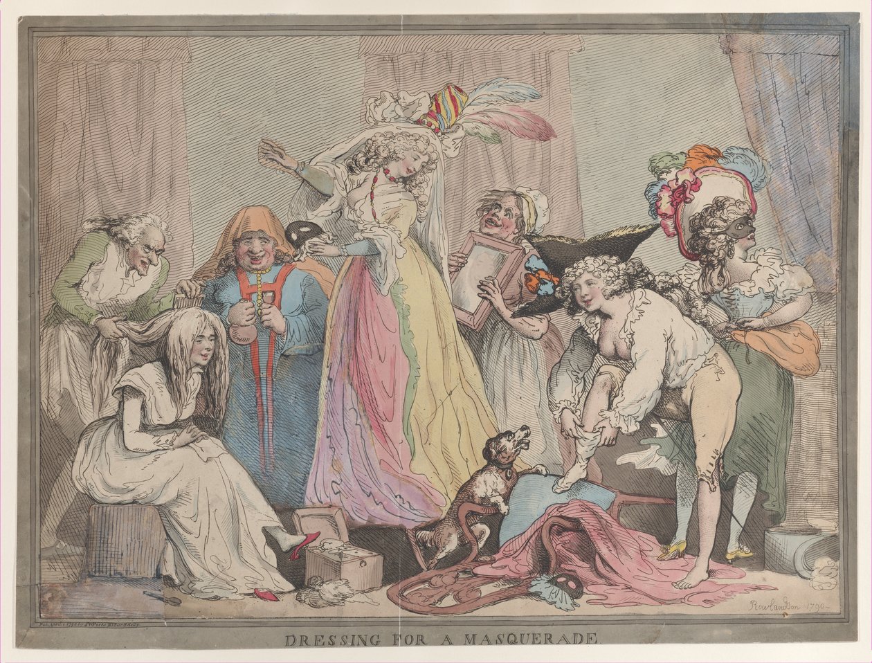 Preparativi per un ballo in maschera, 1 aprile 1790 da Thomas Rowlandson