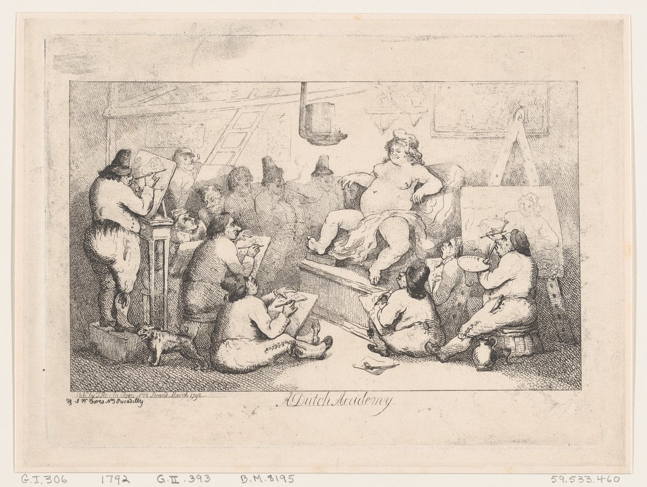 Accademia olandese, marzo 1792 da Thomas Rowlandson