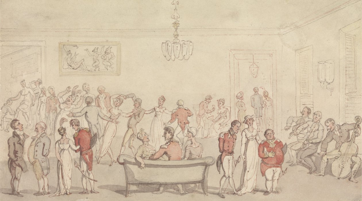 Balli di coppia eleganti da Thomas Rowlandson
