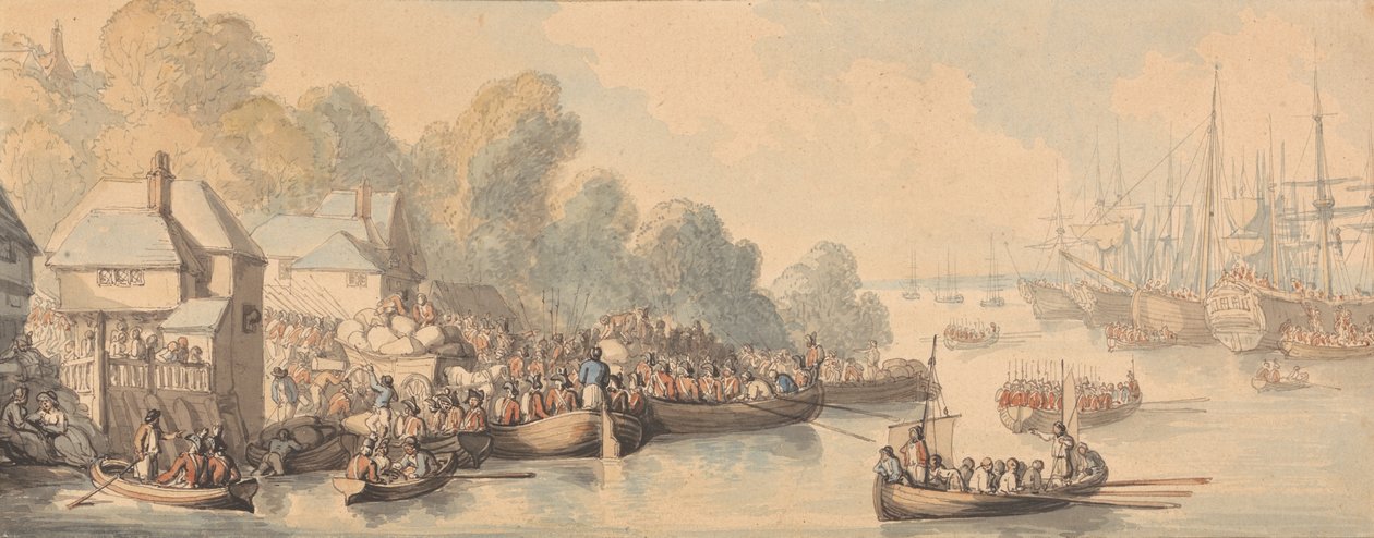 Imbarco a Southampton, 20 giugno 1794 da Thomas Rowlandson