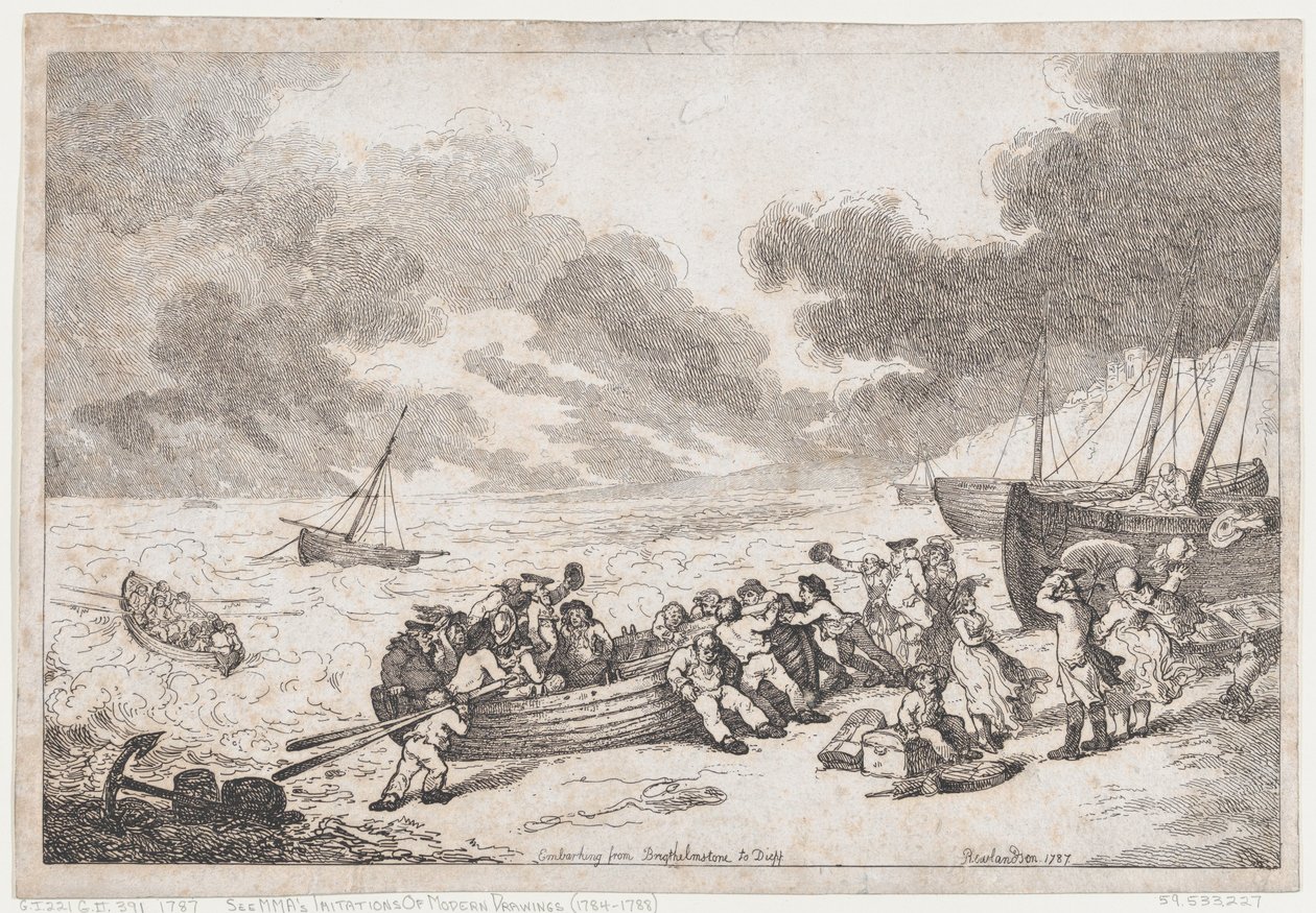 Partenza da Brighthelmstone alla volta di Diepp[e] da Thomas Rowlandson