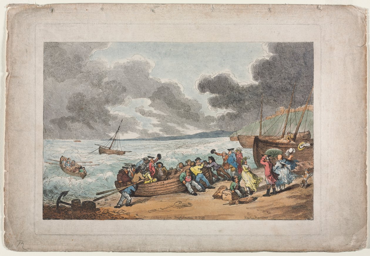 Imbarco da Brighthelmstone a Dieppe da Thomas Rowlandson