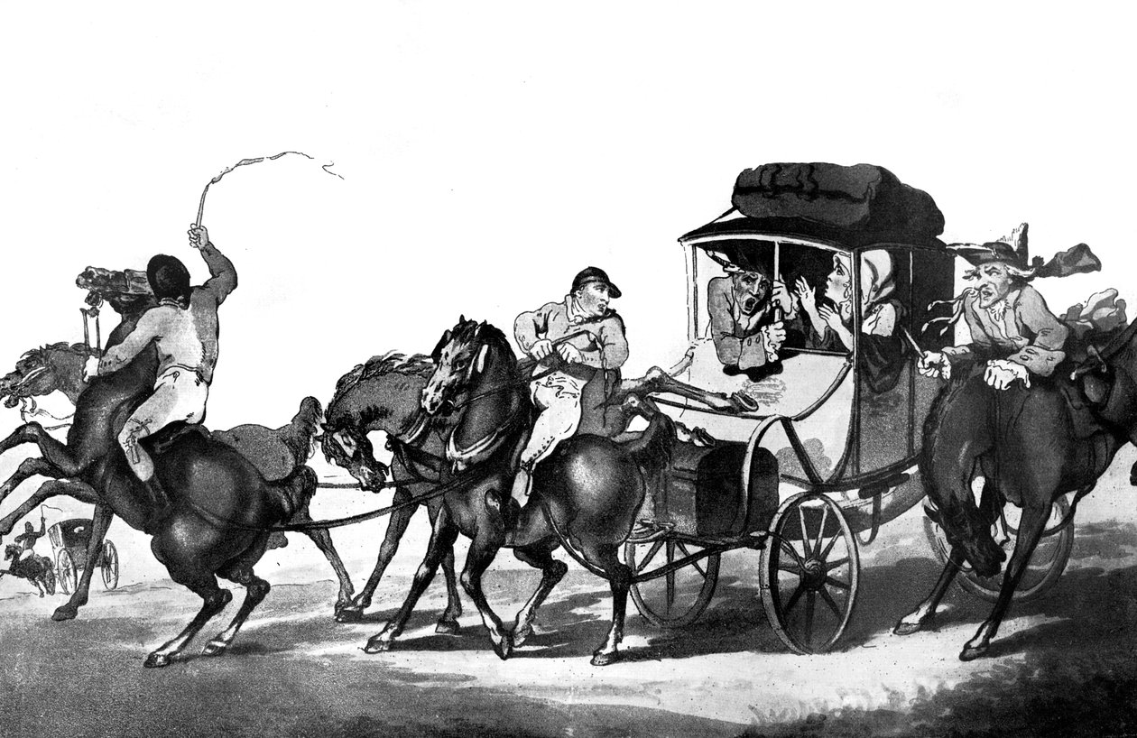 Viaggio inglese, o la prima tappa da Dover, 1785 da Thomas Rowlandson