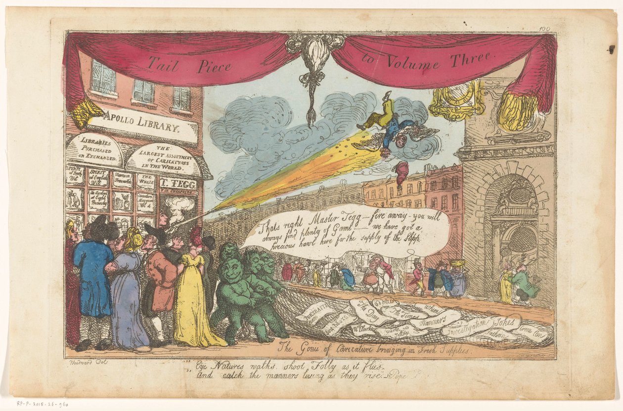Vetrina della casa editrice Thomas Tegg a Londra da Thomas Rowlandson