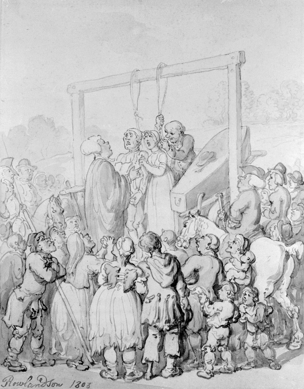 Esecuzione a Tyburn da Thomas Rowlandson