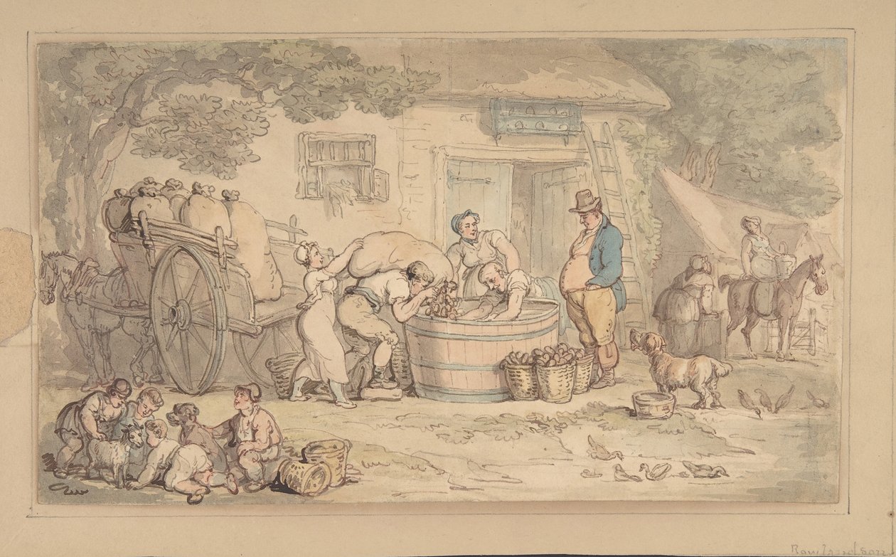 Scena di agricoltura da Thomas Rowlandson