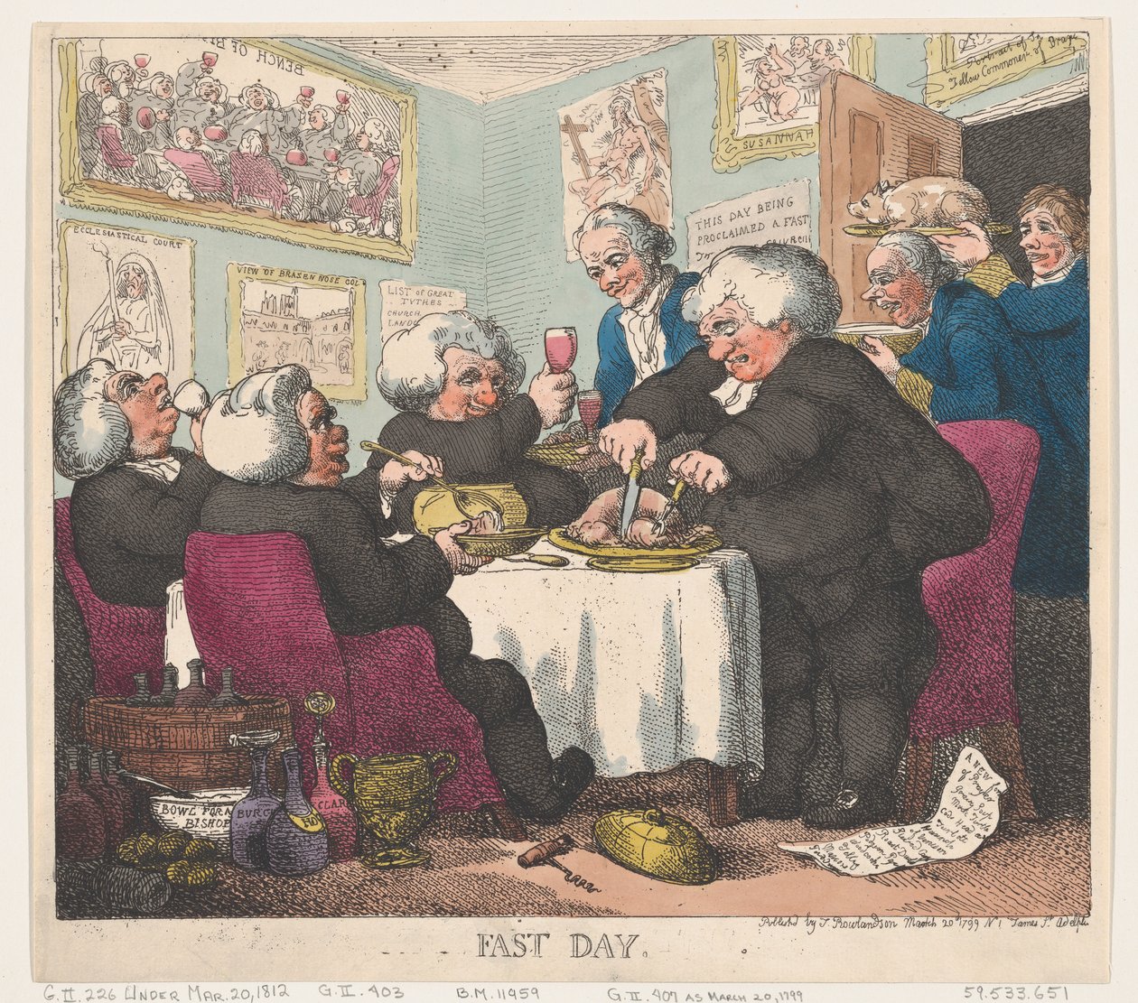 Giorno di digiuno, 20 marzo 1799 da Thomas Rowlandson