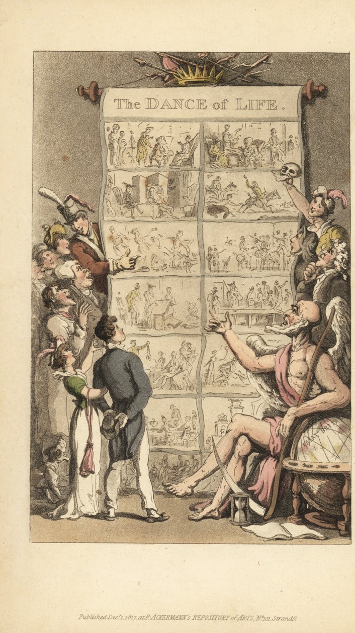 Il Tempo che mostra agli uomini e alle donne scene di vita da Thomas Rowlandson