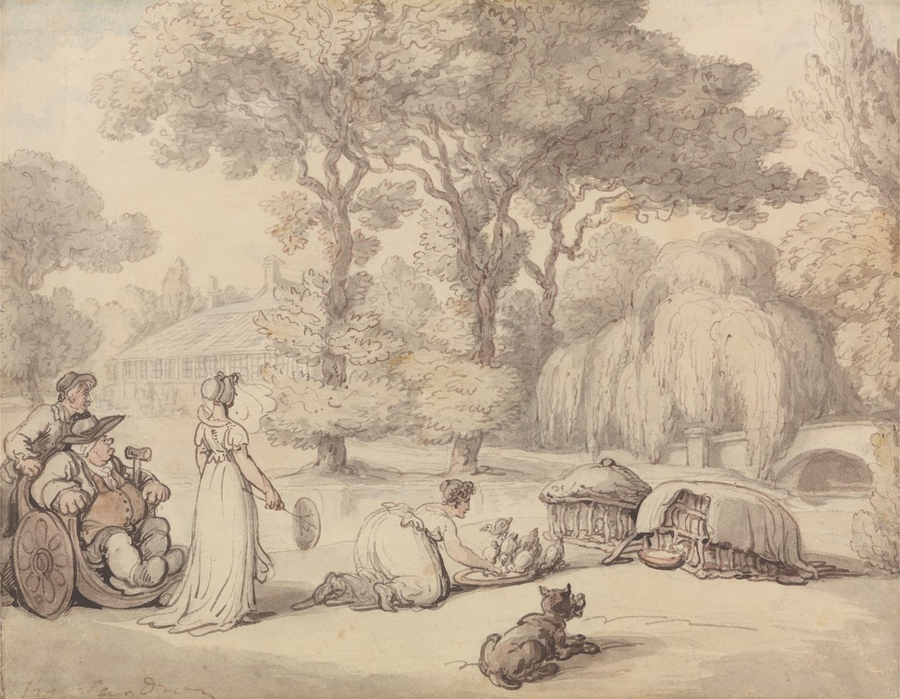 Dare da mangiare agli anatroccoli da Thomas Rowlandson
