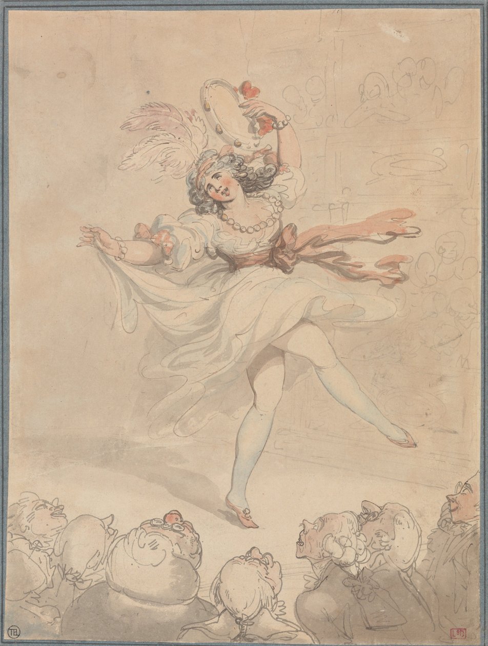 Ballerina con un tamburello da Thomas Rowlandson