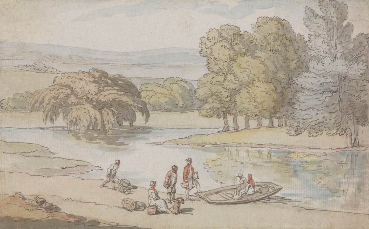 Cifre di un traghetto da Thomas Rowlandson