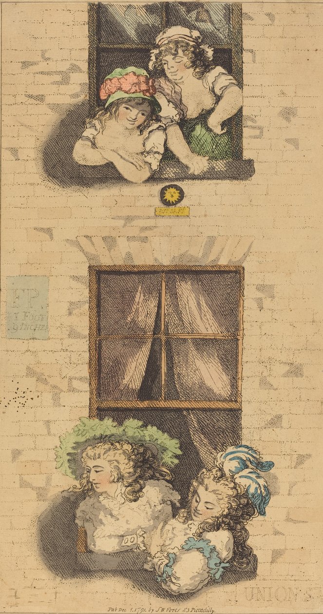 Primo e secondo piano, pubblicato 1791 da Thomas Rowlandson