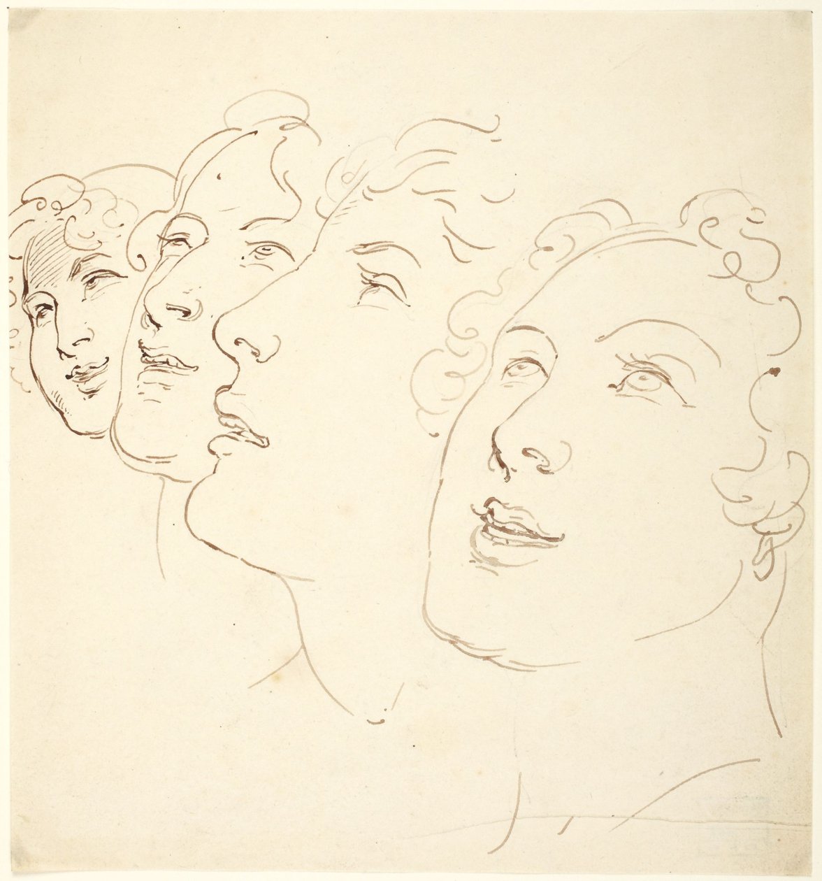 Quattro teste da Thomas Rowlandson