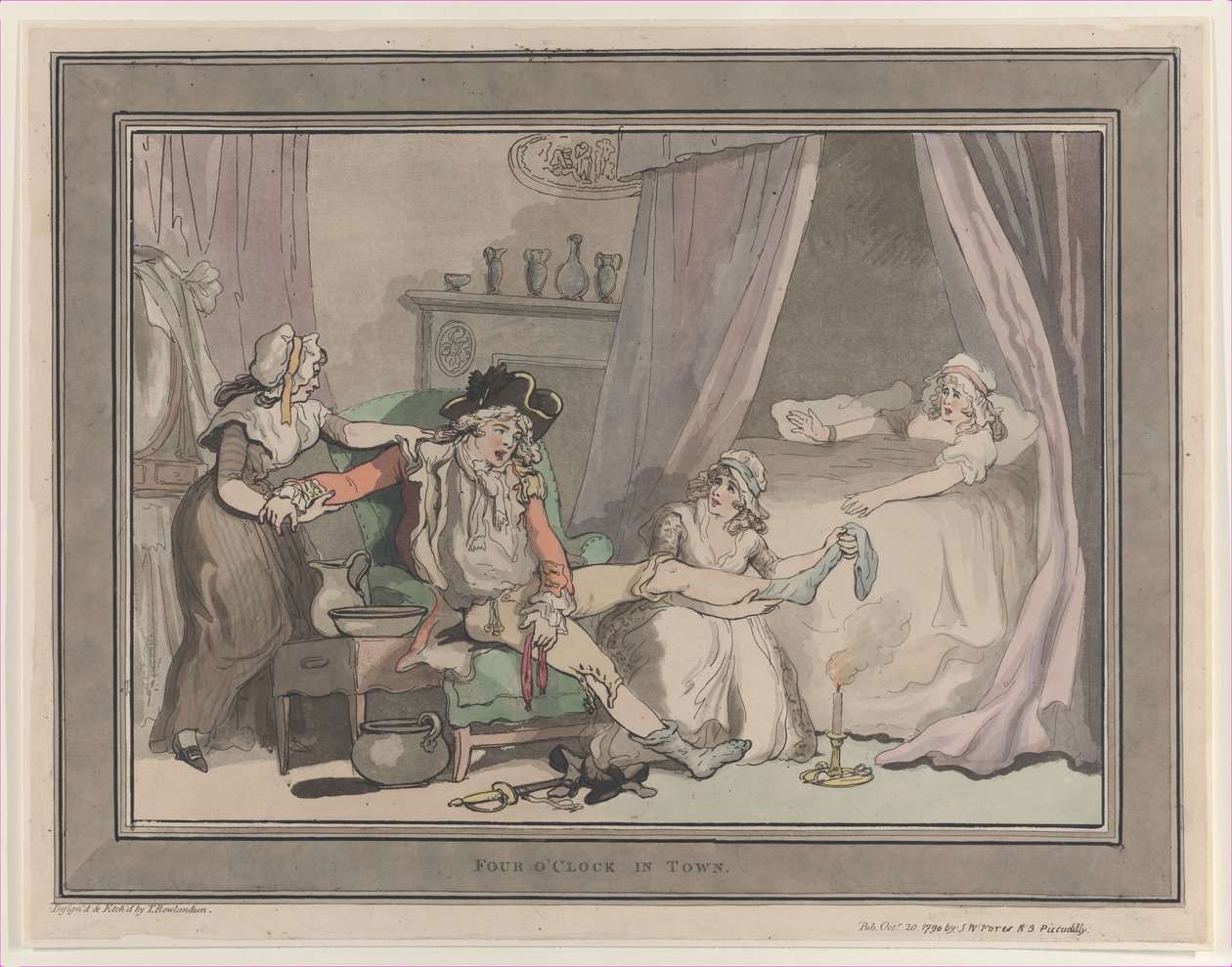 Le quattro in città, 20 ottobre 1790 da Thomas Rowlandson