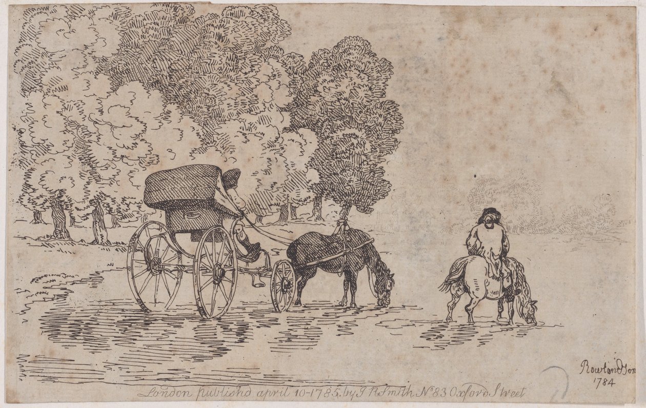 Carrozza a quattro ruote da Thomas Rowlandson