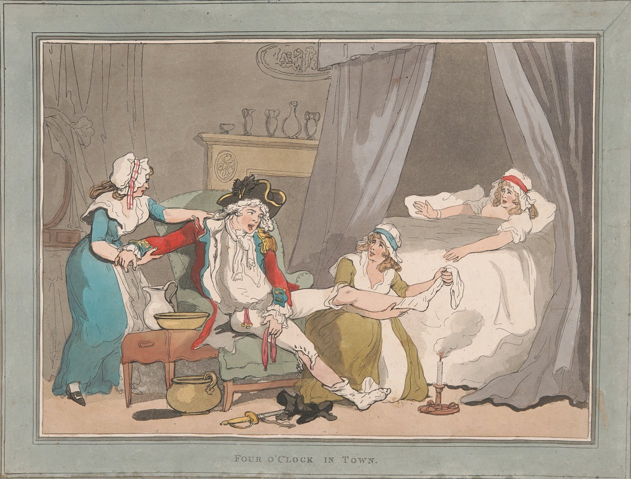 Caccia alla volpe [coppia]: 2.  Le quattro in città da Thomas Rowlandson
