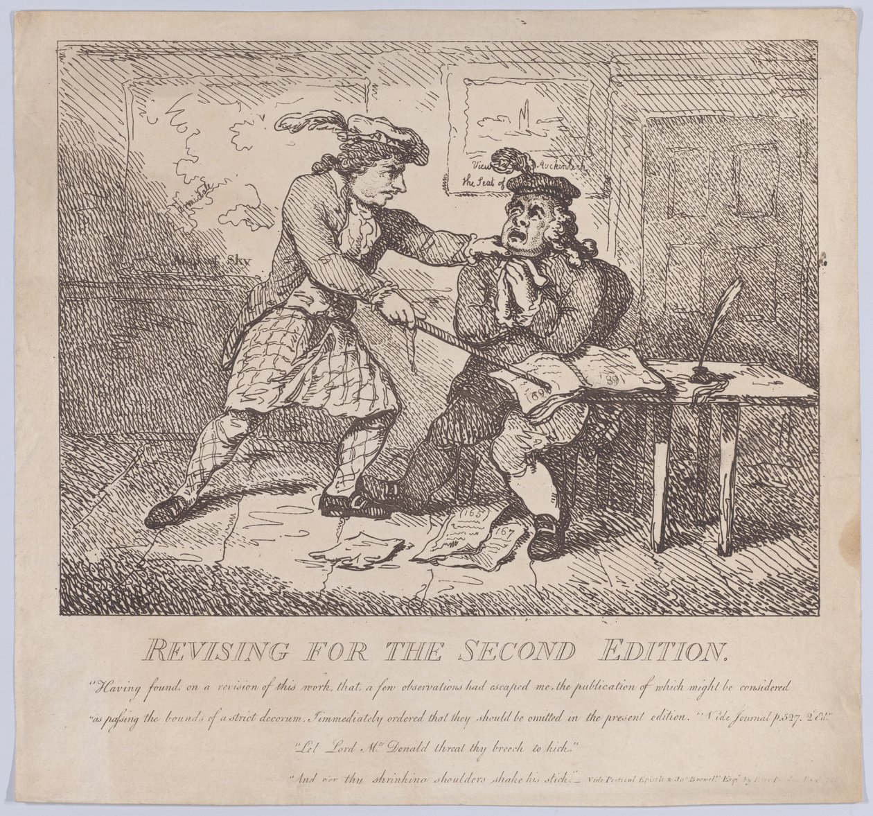 Frontespizio, Revisione per la Seconda Edizione delle Bellezze Pittoresche di Boswell da Thomas Rowlandson