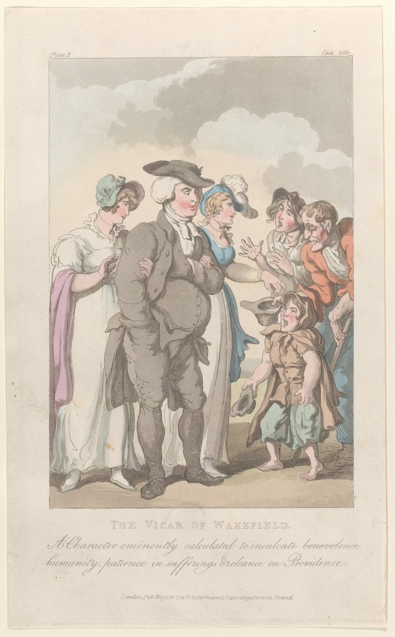 Frontespizio: Il vicario di Wakefield, da Il vicario di Wakefield, 1 maggio 1817 da Thomas Rowlandson