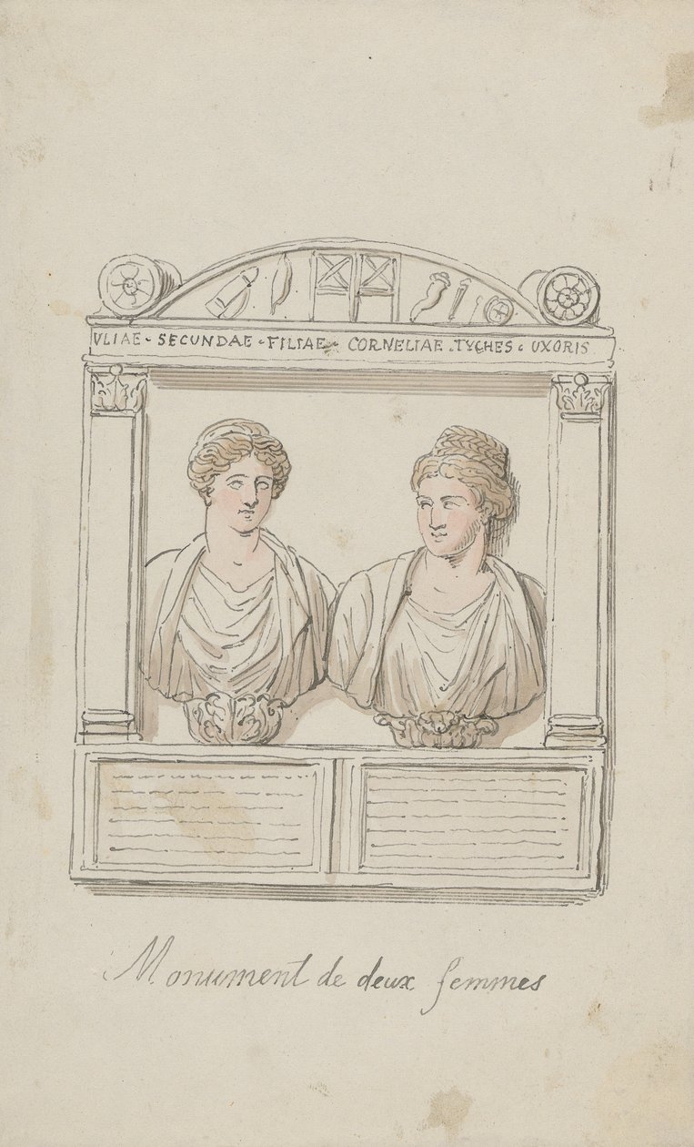 Altare funebre di Giulia Secunda e Cornelia Tyché da Thomas Rowlandson