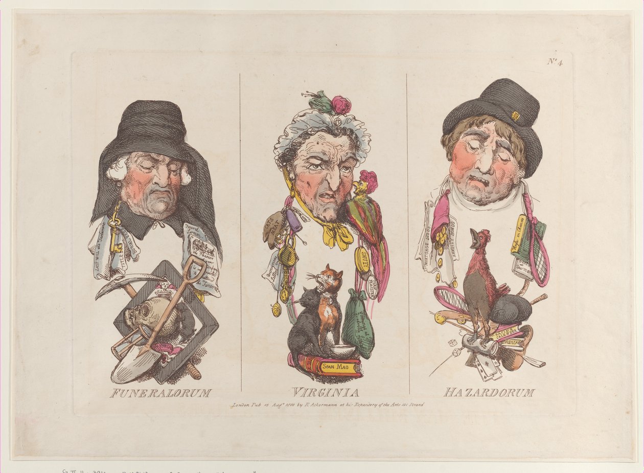 Funeralorum, Virginia, Hazardorum, 15 agosto 1800 da Thomas Rowlandson