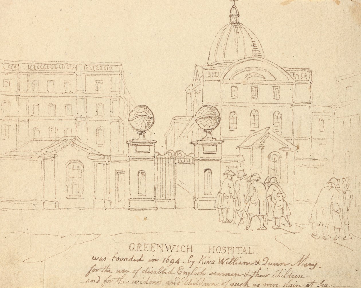Ospedale di Greenwich da Thomas Rowlandson