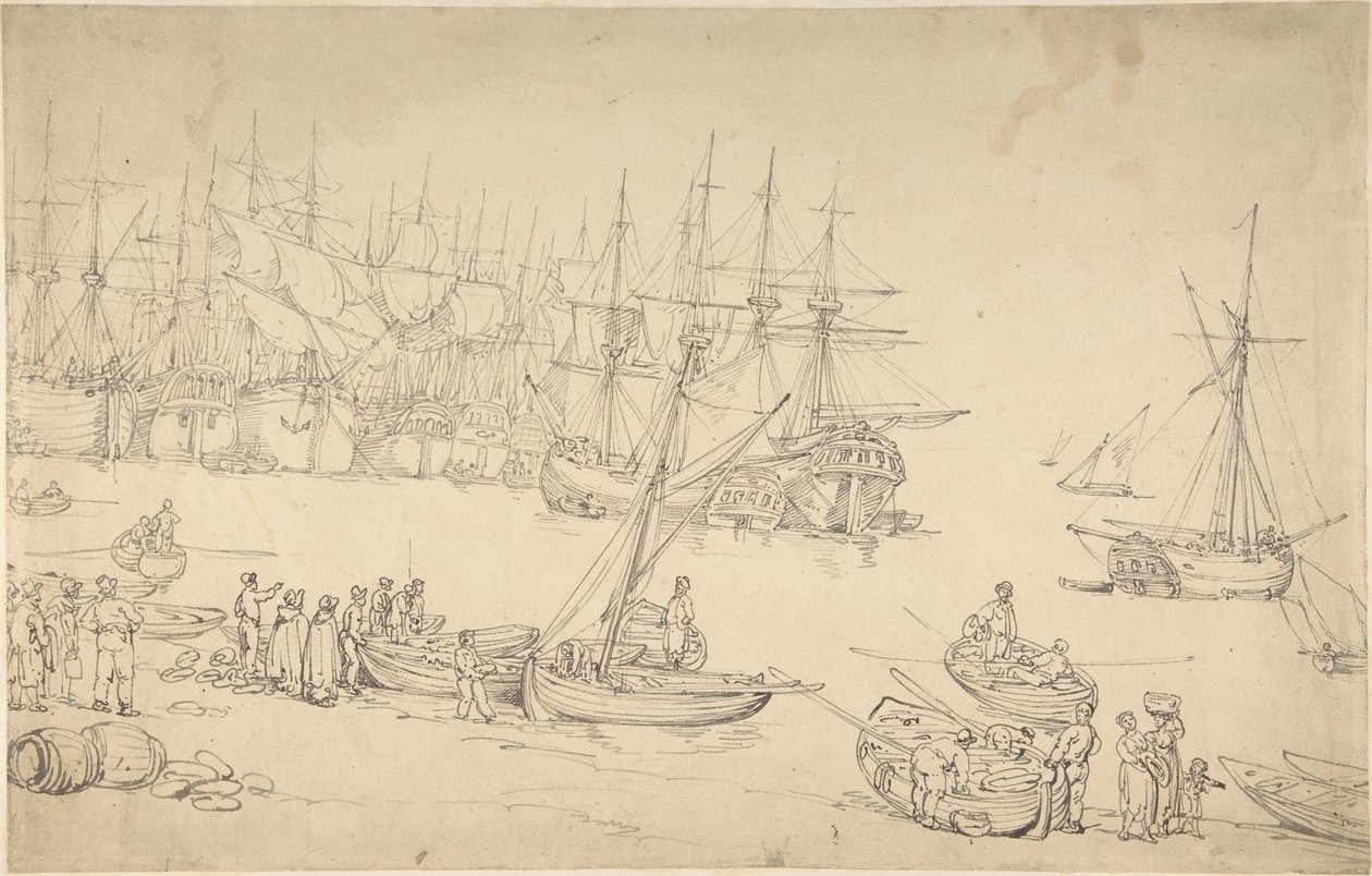 Scena portuale da Thomas Rowlandson
