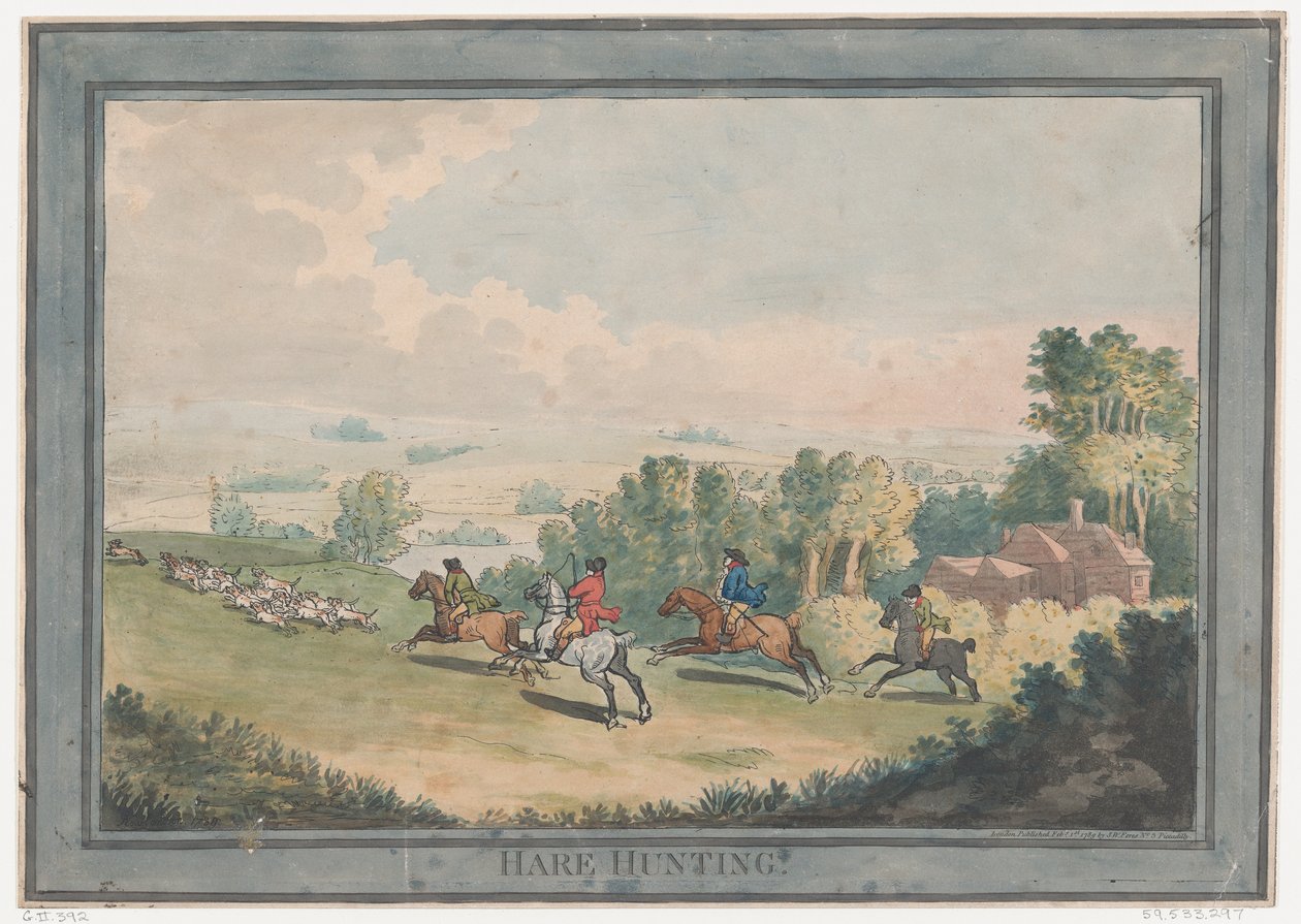 Caccia alla lepre, 1 febbraio 1789 da Thomas Rowlandson