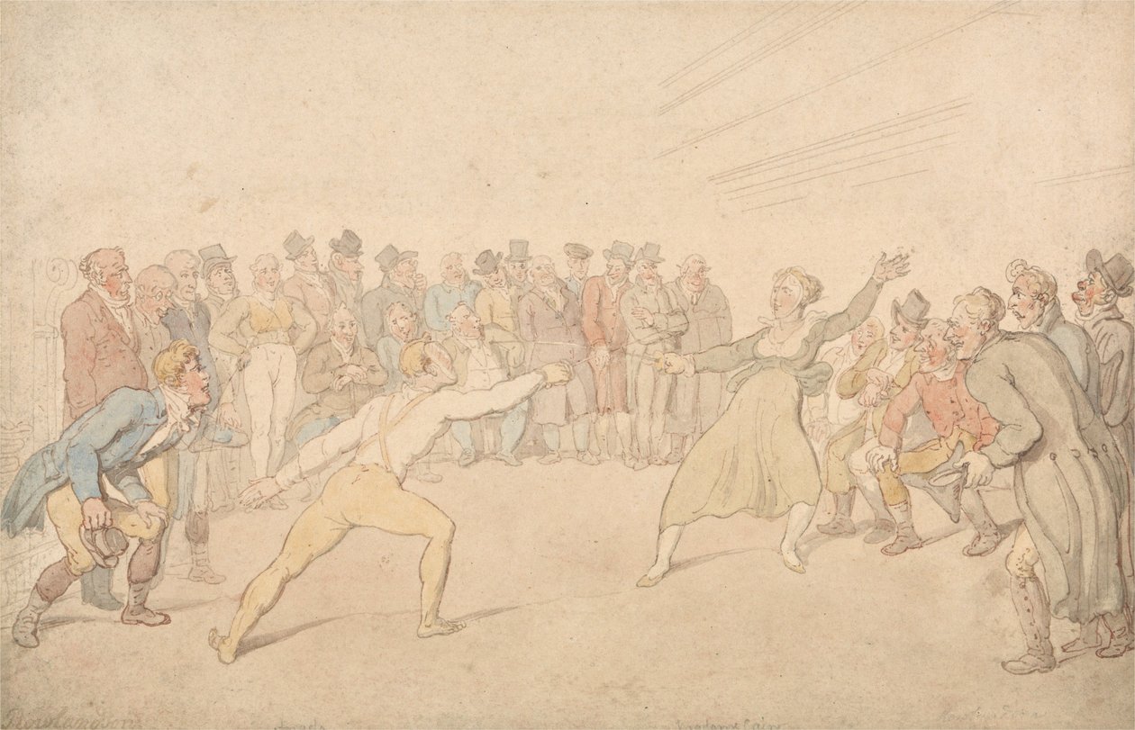 Henry Angelo e Madame Cain: la scherma da Thomas Rowlandson