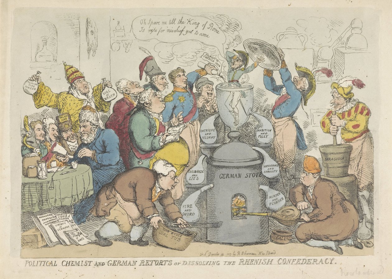 Lo scioglimento della Lega del Reno, 1813 da Thomas Rowlandson