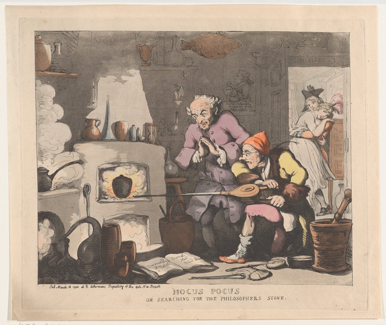 Hocus Pocus, o alla ricerca della pietra filosofale, 12 marzo 1800 da Thomas Rowlandson