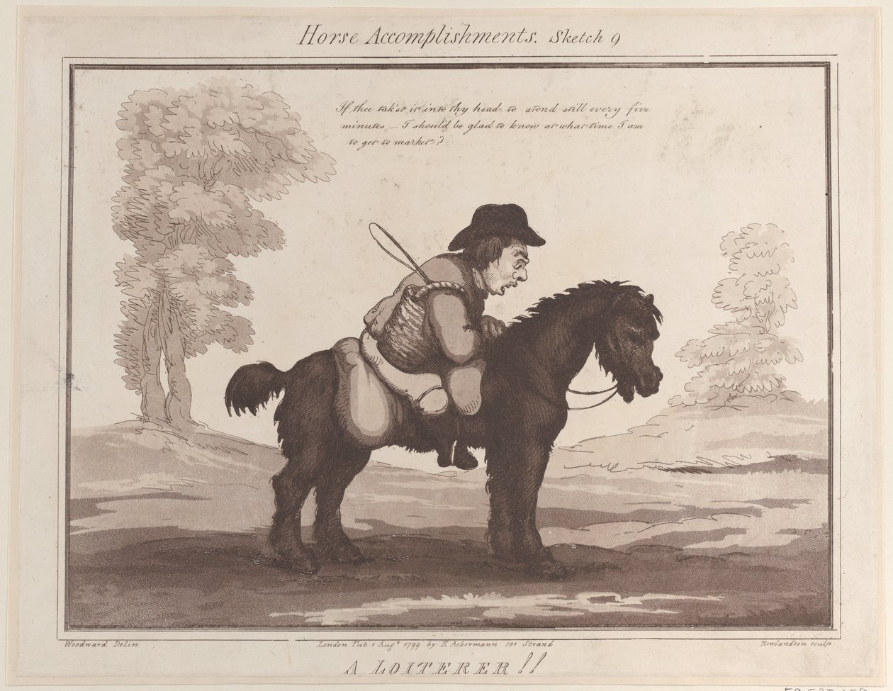 Competenze del Cavallo, Schizzo 9: Un Perditempo!! da Thomas Rowlandson
