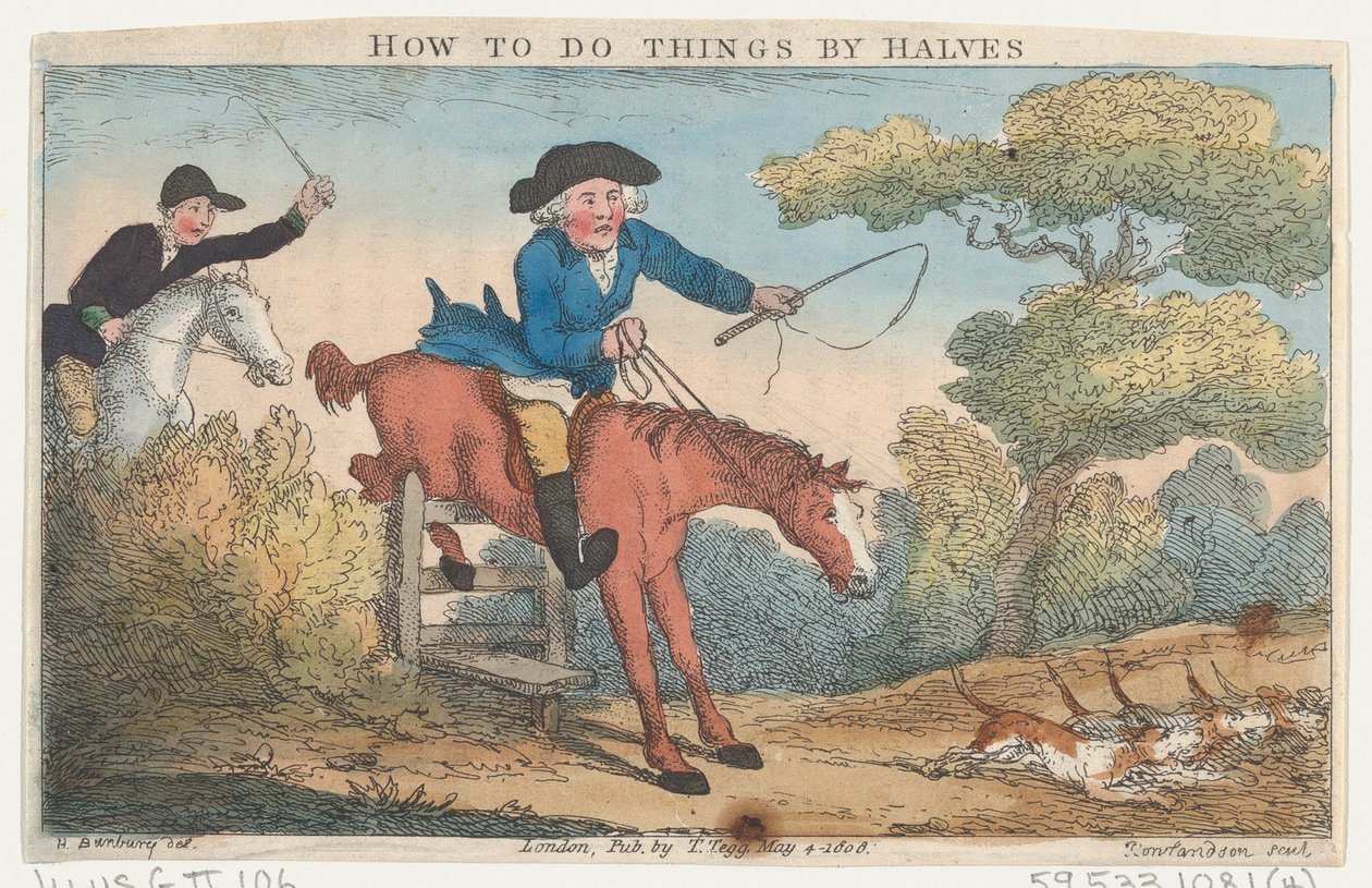 Come fare le cose a metà, 4 maggio 1808 da Thomas Rowlandson