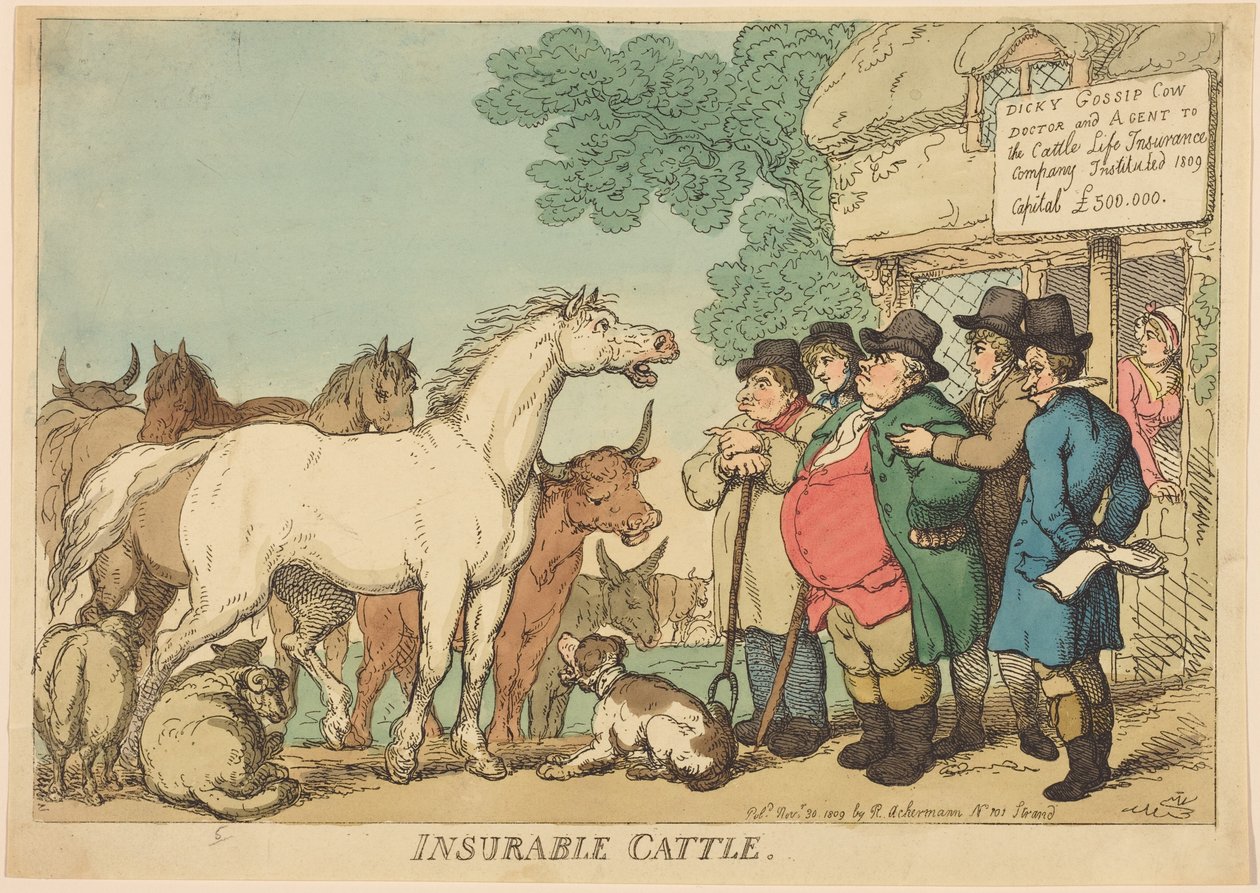 Bestiame assicurabile da Thomas Rowlandson