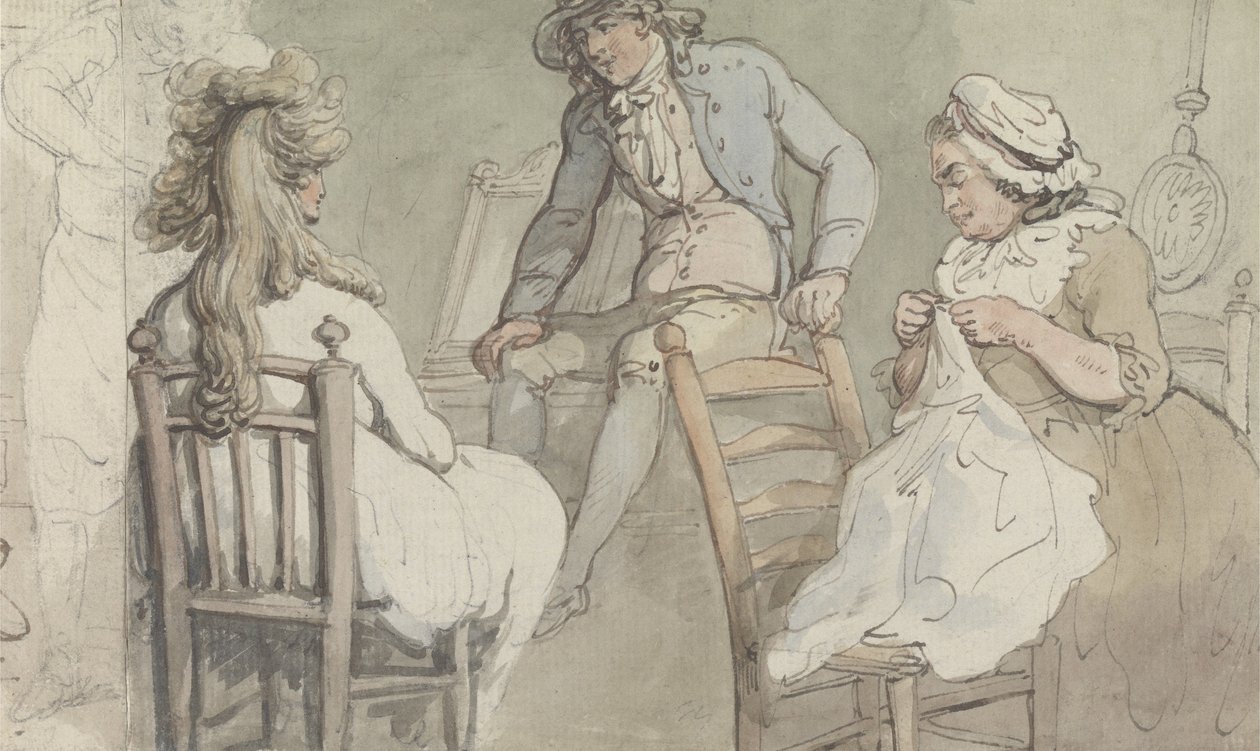 Interno di un camerino con Jack Bannister da Thomas Rowlandson