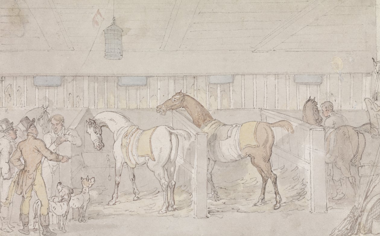 Interno di una stalla da Thomas Rowlandson