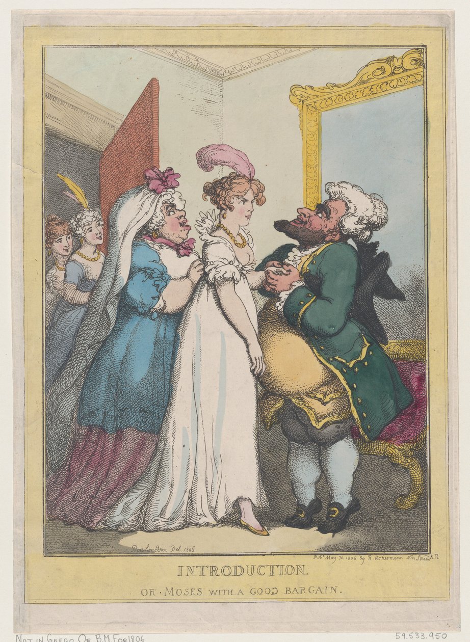 Introduzione, o Mosè con un buon affare, 23 luglio 1806 da Thomas Rowlandson
