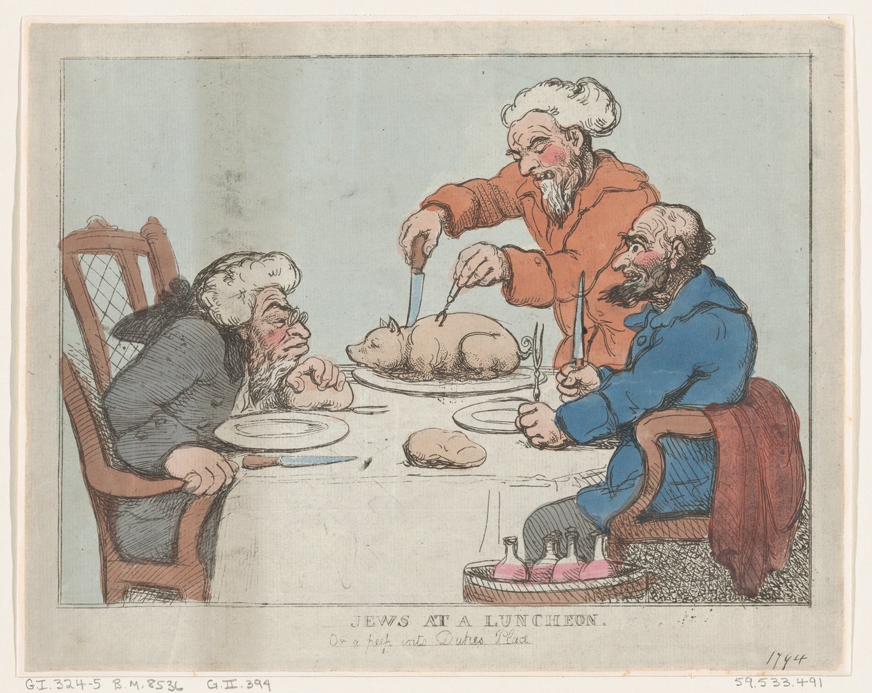 Ebrei a un pranzo da Thomas Rowlandson