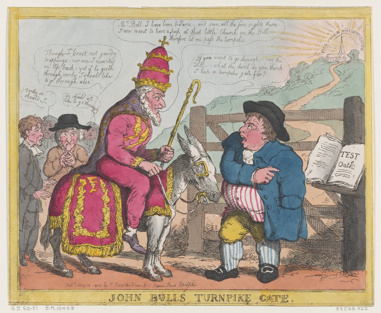 Il Casello di John Bull da Thomas Rowlandson